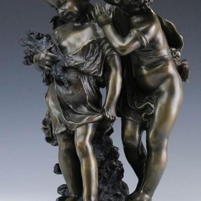Bronze Sculpture After Auguste Moreau's 