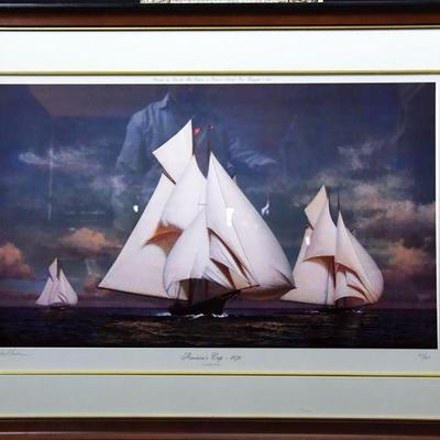 Large Marine Signed Limited Edition Lithograph by Michael Keane Entitled 
