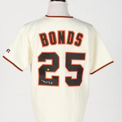 Signed Barry Bonds Baseball Jersey