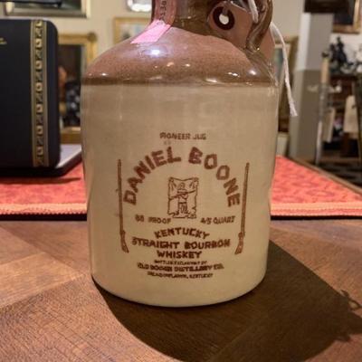Vintage Daniel Boone Kentucky Straight Bourbon Whisky Stoneware Jug vintage stoneware whiskey jug  