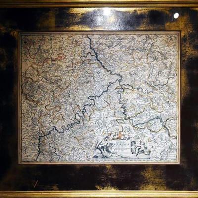 Rare 1688 Hand Colored Dutch Map by Frederik de Wit, The Diocese Trier