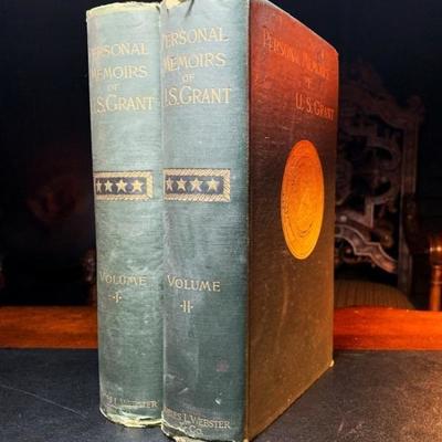 2v. First Edition of U.S. Grants Personal Memoirs, 1885