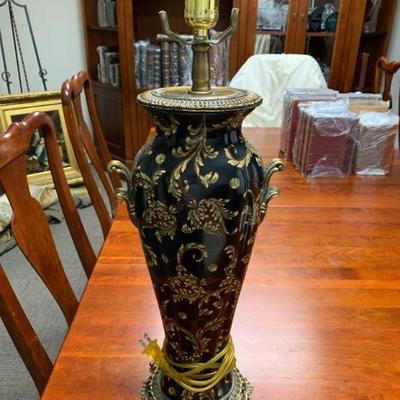 Hand painted ceramic lamp