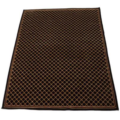 12' x 8.5' Coventry Trellis Black Pattern Wool Karastan Area Rug