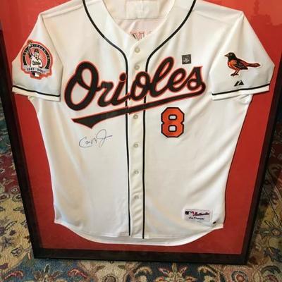 Autographed Orioles Baseball Jersey by Cal Ripken Jr. 
