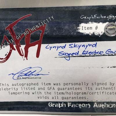 LYNYRD SKYNYRD SIGNED ELECTRIC GUITAR - Signed by Lynyrd Skynyrd Lead Guitarist Gary Rossington, Joh