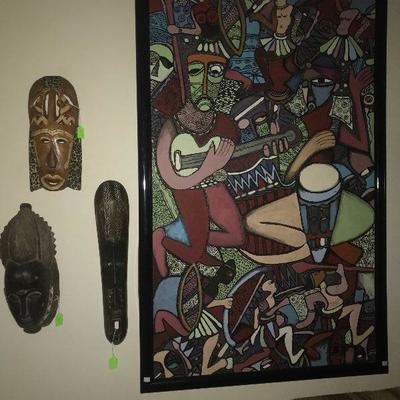 African Artwork and Mask 