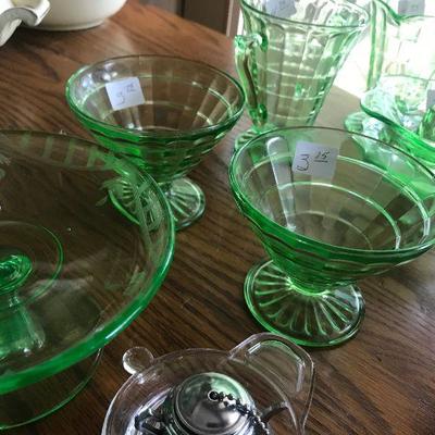 Green Depressiona Glass
