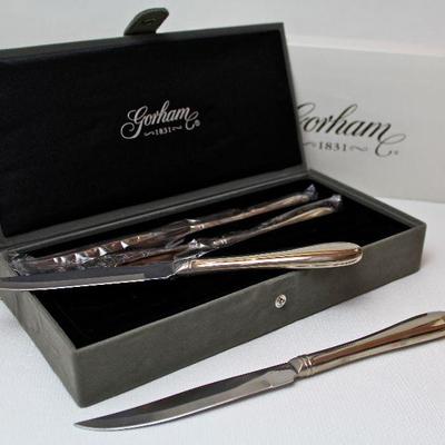two sets of 4 Gorham steak knives
