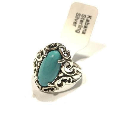 Kabana Sterling Silver Turquoise Ring 