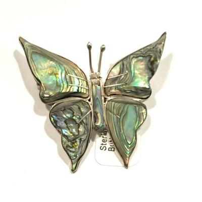 Sterling Butterfly Brooch 