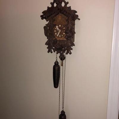 Black Forest Cuckoo Clock Rare Owl Crest
Purchased at Herrods