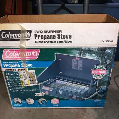New Coleman 2 burner propane stove
$25
