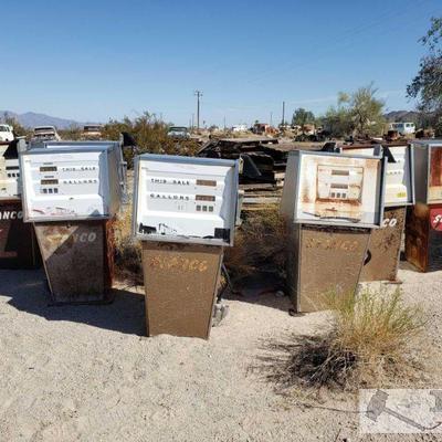 45: 7 Tokheim Gas Pumps & 4 Coxwellâ€™s Hose Reels
Pumps measure approx. 19