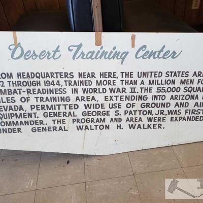 5004: Desert Training Center Wooden Sign
Measures approximately 24