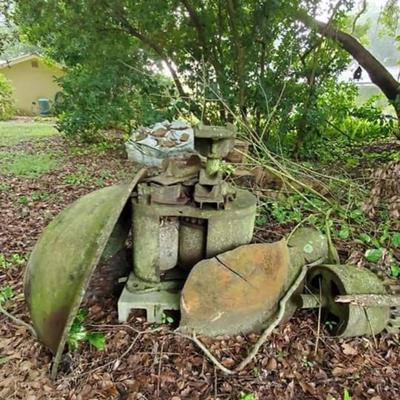 Antique cast iron sugar mill