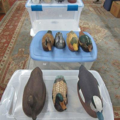 Large lot of duck decoys