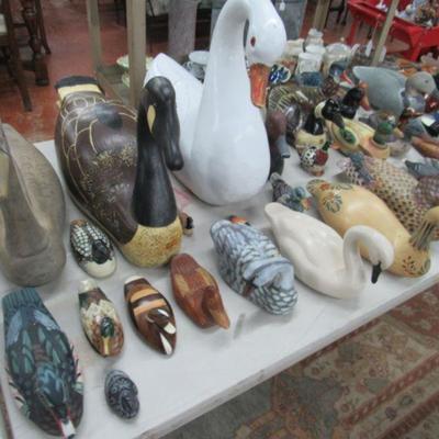 Large lot of duck decoys