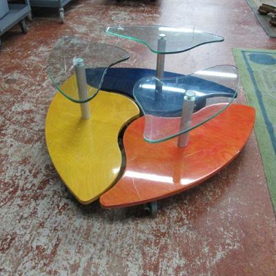 Modern 3 pc Puzzle Base Coffee Table
