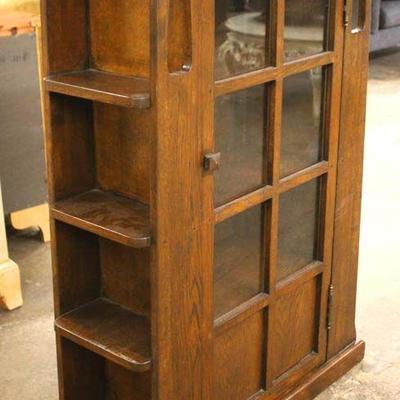  Mission Oak One Door Bookcase with Open Bookcase Sides Good Quality in the Manner of Stickley Furniture

Auction Estimate $300-$600 â€“...