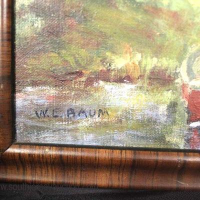  Oil on Canvas on Board Lake Scene Signed W.E. Baum

Auction Estimate $500-$1000 â€“ Located Inside 