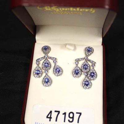  14 Karat White Gold Tanzanite and Diamond Approximately 2 CTW Tanzanite and 2 CTW Diamond Earrings

Auction Estimate $700-$1200 â€“...