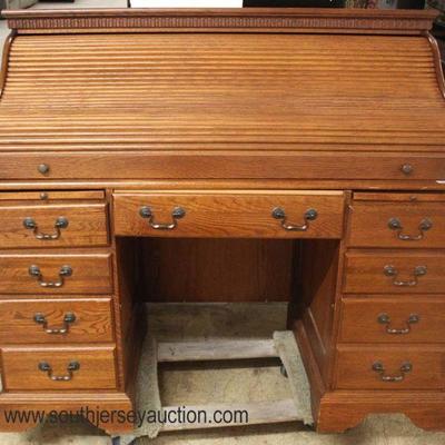  Newer Oak Roll Top Desk

Auction Estimate $100-$300 â€“ Located Inside 