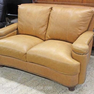  Like New Leather Tacked Loveseat

Auction Estimate $200-$400 â€“ Located Inside 