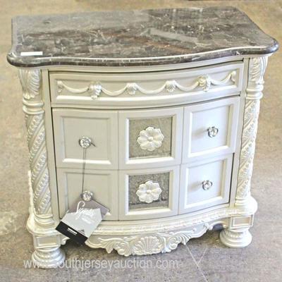  NEW Contemporary Marble Top Carved 2 Drawer Decorator Night Stand with Tags (as is)

Auction Estimate $100-$300 â€“ Located Dock

  