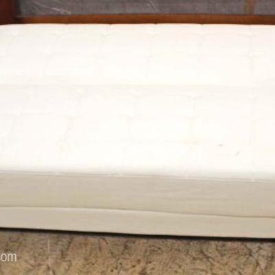  NEW White Leather Contemporary Button Tufted Decorator Convertible Sofa

Auction Estimate $200-$400 â€“ Located Inside 
