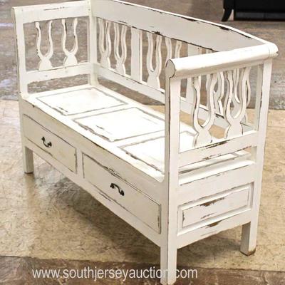  Shabby Chic Antitype Distressed Style Storage Country Bench

Auction Estimate $200-$400 â€“ Located Inside 