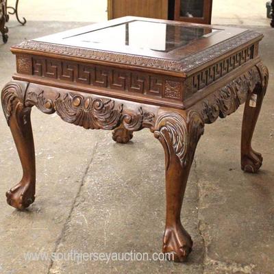 Glass Top Ball and Claw Carved Lamp Table

Auction Estimate $50-$100 â€“ Located Inside 