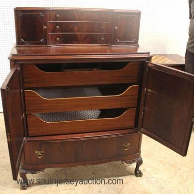  Mahogany Ball and Claw High Chest with Fitted Interior

Auction Estimate $100-$300 â€“ Located Inside 