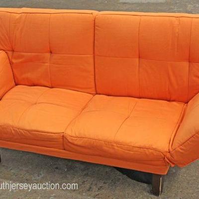  NEW Modern Design Orange Upholstered Button Tufted Convertible Sofa

Auction Estimate $300-$600 â€“ Located Inside 