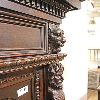  AWESOME ANTIQUE Heavily Carved 3 Part 3 Door Silver Cabinet with Full Lady Figures

Auction Estimate $1000-$2000 â€“ Located Inside 