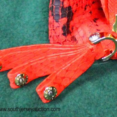  â€œHenri Bendelâ€ Red and Black Snake Skin Clutch Bag

Auction Estimate $50-$100 â€“ Located Glassware 