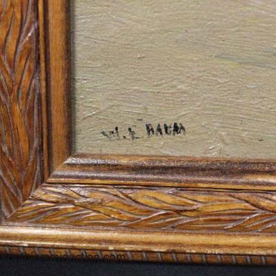  Oil on Board Sunset Scene Signed W.E. Baum

Auction Estimate $500-$1000 â€“ Located Inside 