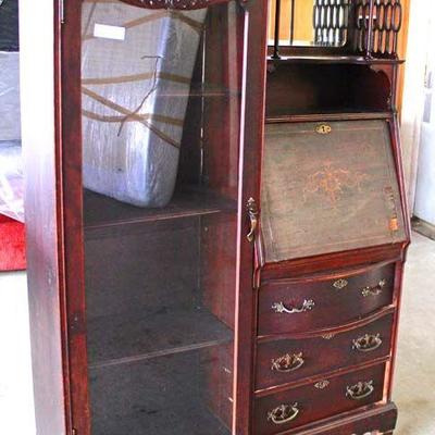  ANTIQUE Mahogany Inlaid Side by Side Secretary Bookcase

Auction Estimate $100-$300 â€“ Located Dock 
