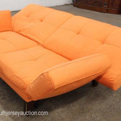  NEW Modern Design Orange Upholstered Button Tufted Convertible Sofa

Auction Estimate $300-$600 â€“ Located Inside 