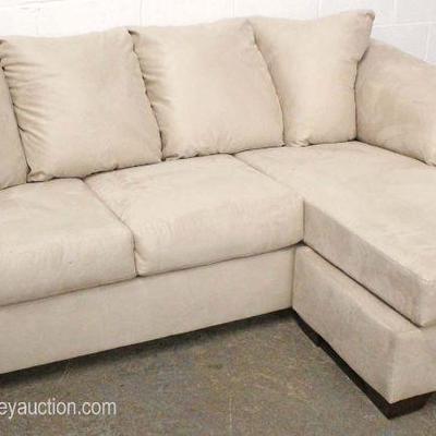  NEW Tan Velour Sectional Sofa Chaise Sofa

Auction Estimate $300-$600 â€“ Located Inside 