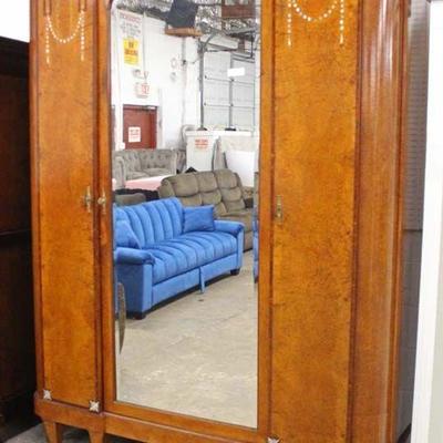  ANTIQUE Burl Walnut and Inlaid 3 Door French Wardrobe

Auction Estimate $100-$400 â€“ Located Inside 