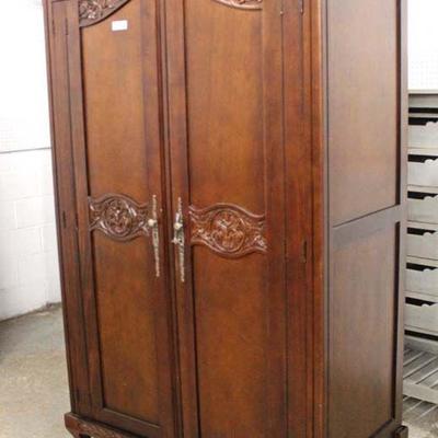  NEW French Style Mahogany Carved 2 Door Panel Sides Wardrobe Chifferobe

Auction Estimate $200-$400 â€“ Located Inside 