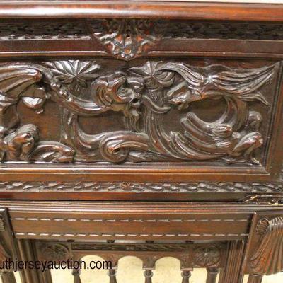  ANTIQUE Heavily Carved Fall Front Silver Cabinet

Auction Estimate $200-$400 â€“ Located Inside 