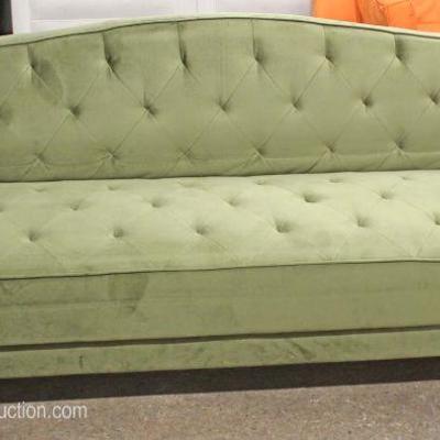  NEW Green Velour Button Tufted Modern Design Sofa Convertible

Auction Estimate $300-$600 â€“ Located Inside 