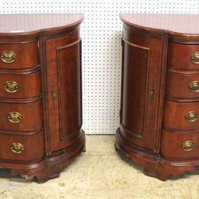  PAIR of Serpentine Front Mahogany Finish Bachelor Chest

Auction Estimate $300-$600 â€“ Located Inside 