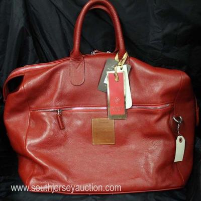  â€œTerridaâ€ Red Leather Luxury travel Bag with Tags Made in Italy

Auction Estimate $100-$300 â€“ Located Glassware 