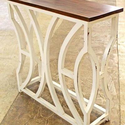  Painted Frame Modern Design Natural Finish Top Console

Auction Estimate $100-$300 â€“ Located Ins