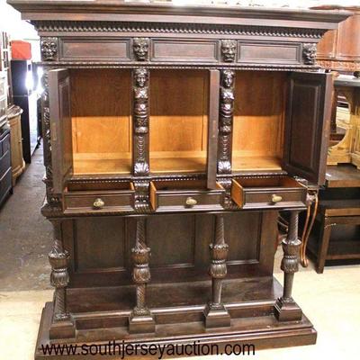  AWESOME ANTIQUE Heavily Carved 3 Part 3 Door Silver Cabinet with Full Lady Figures

Auction Estimate $1000-$2000 â€“ Located Inside 