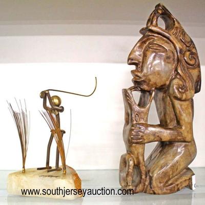  Selection of Soap Stone Statue and Modern Metal Art

Auction Estimate $50-$100 â€“ Located Glassware 