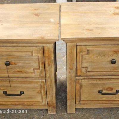  PAIR of NEW Contemporary 2 Drawer Rustic Style Night Stands

Auction Estimate $100-$300 â€“ Located Inside 